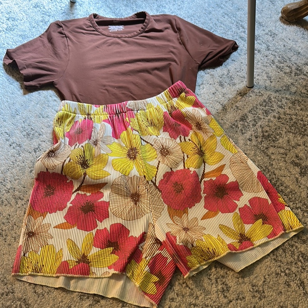 Floral stretch shorts - Multicolor